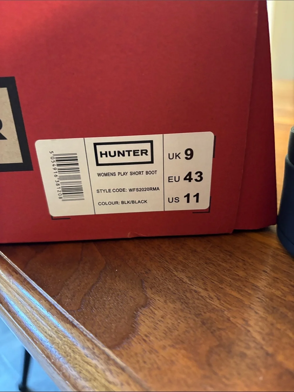 NEW Hunter Women’s Original Short Black Play Wedge Rain Boot Size 11